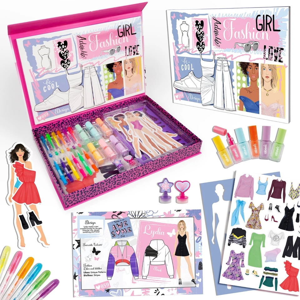 Fashion Designer Kits for Girls, Creative Art Set for Kids - Fashion Drawing Set