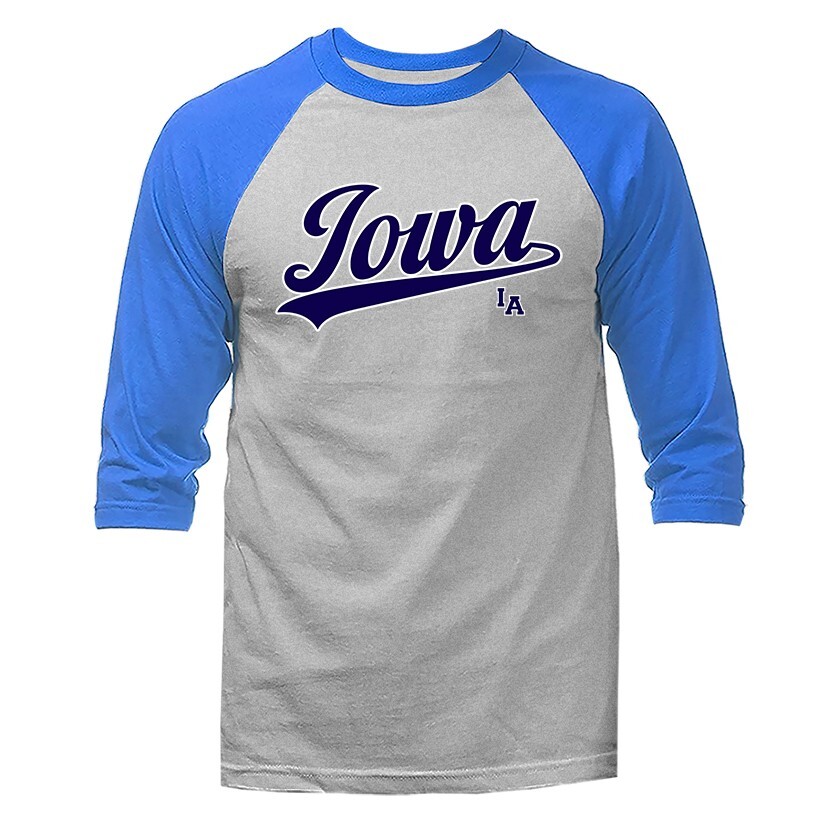 State of owa Swoosh IA Graphic 3/4 Arm Raglan