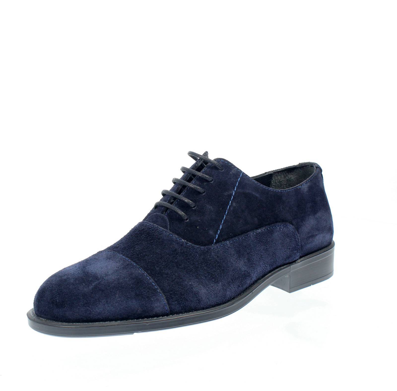 Daniel Frontini Элегантные ботинки Oxford из замши синего цвета - Taglia 40 [25,7 см]