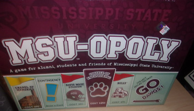 MSU-Opoly MSU Mississippi State University Monopoly Game SEC Bulldogs SEALED new