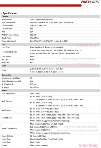 Original DS-2CD2183G2-IU 8MP 4K DarkFighter AcuSense IP Camera PoE Built-in Mic - Picture 6 of 8