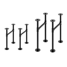 2pcs Steel Pipe Table Legs Industrial Furniture Legs Replacement DIY Table Feet