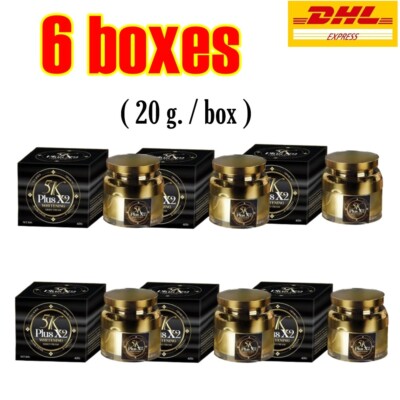 6 Boxes 5K Plusx2 Whitening Night Cream Skin 20g.