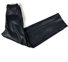 Italiano 100 Leather High Rise Pants Womens 8 Black Vintage 90s