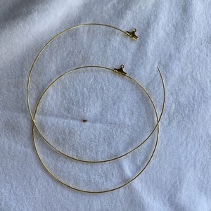 Authentic 120 pairs ~ 60mm Gold Plated Ear Wire Loops Hoops B90os