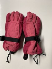 Lands End Youth Girls Sz M 5-6 Winter Gloves Snow Skiing Sledding Pink