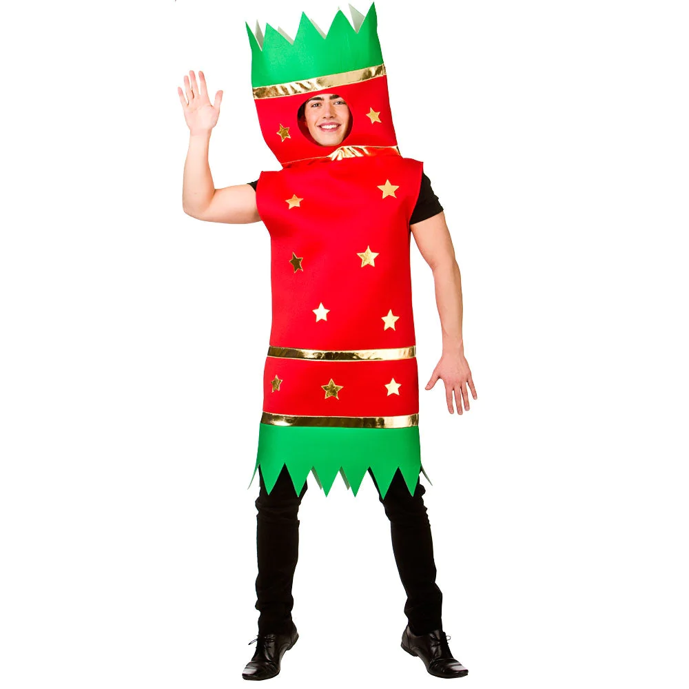 christmas cracker fancy dress Costume Adult Novelty Comedy Outfit Easy to slip on
