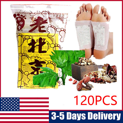 120PCS Detox Foot Patches Pads Body Toxins Feet Slimming Deep Cleansing Herbal