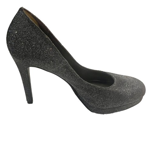 Fioni Night Women’s Heels Size 9.5 Silver Sparkly Evening Pumps Wedding Formal - 第 2/9 張圖片