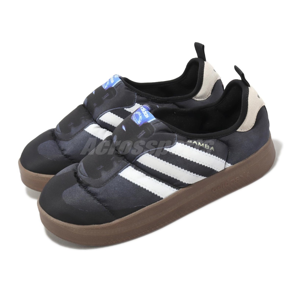 ファッションデザイナー Men Gum Black Samba Puffylette Originals adidas Unisex HP6700 On Slip Casual シューズ
