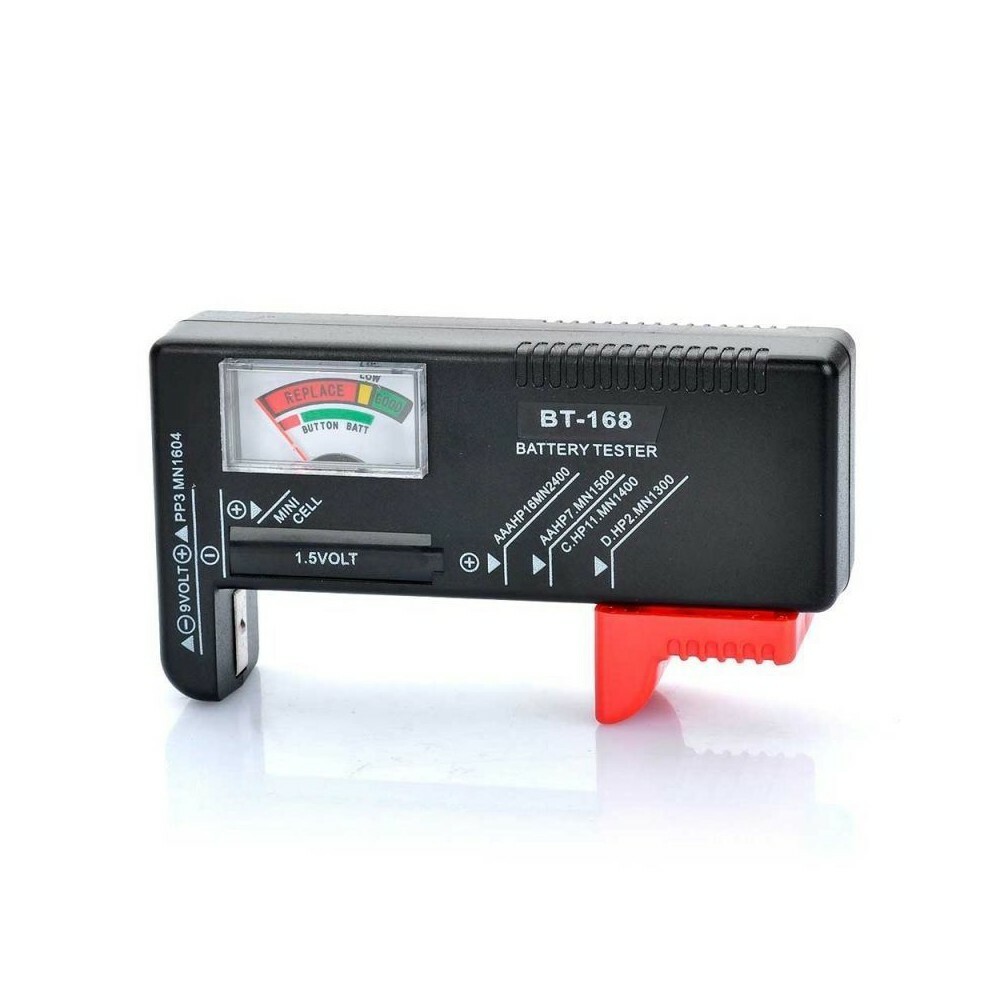 TESTER PILE BATTERIE CARICA BATTERIA 1,5 9 V AA AAA BOTTONE MINI STILO PILA New