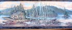 Wallpaper Border Dado Wilderness Woods Lake Cabin & Moose theme Wall Decor Blue