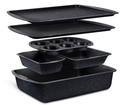 Bakken Swiss - Bakeware Set   6 Piece   Stackable, Deluxe, Non-Stick Baking P...