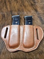 1911 Double Leather Magazine Holder Pouch 45 Acp 9mm 10mm. Hand Made In The USA