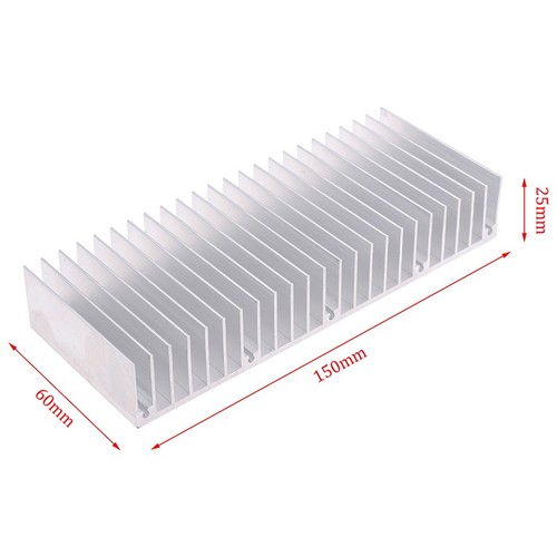 150x60x25mm Kühler Aluminium Kühlkörper Extrudierter Kühlkörper für LED Electron - Afbeelding 2 van 12