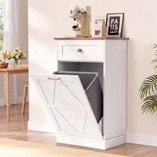 Lacoo 10 Gallon Tilt Out Trash Cabinet with Drawer, Kitchen Trash Can Cabinet,