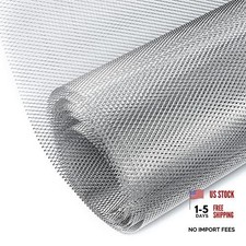 Universal 170"x40" Car Grill Mesh - 6x12mm Rhombus - Silver - 170x40in 1 roll