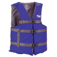 Stearns Adult Life Vest USCG Approved Type III PFD Blue Oversize Fit