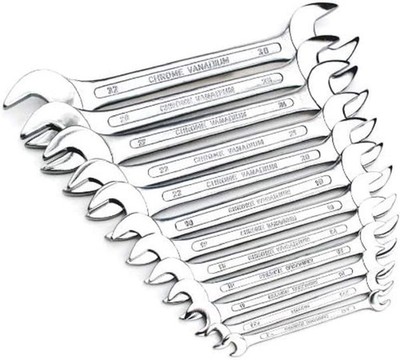 Mannesmann Gabelschlüsselsatz 12-tlg Chrom-Vanadium-Stahl 6-32 mm Werkstatt Set