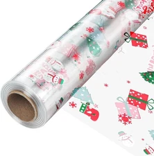 JOYIT 35 in x 50 ft Christmas Cellophane Wrap Roll .