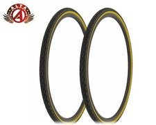 2 ALTA BICYCLE WIRE BEAD 700 x 35c BLACK/GUM DURABLE TIREs CORDOBA SEMI-SLICK.