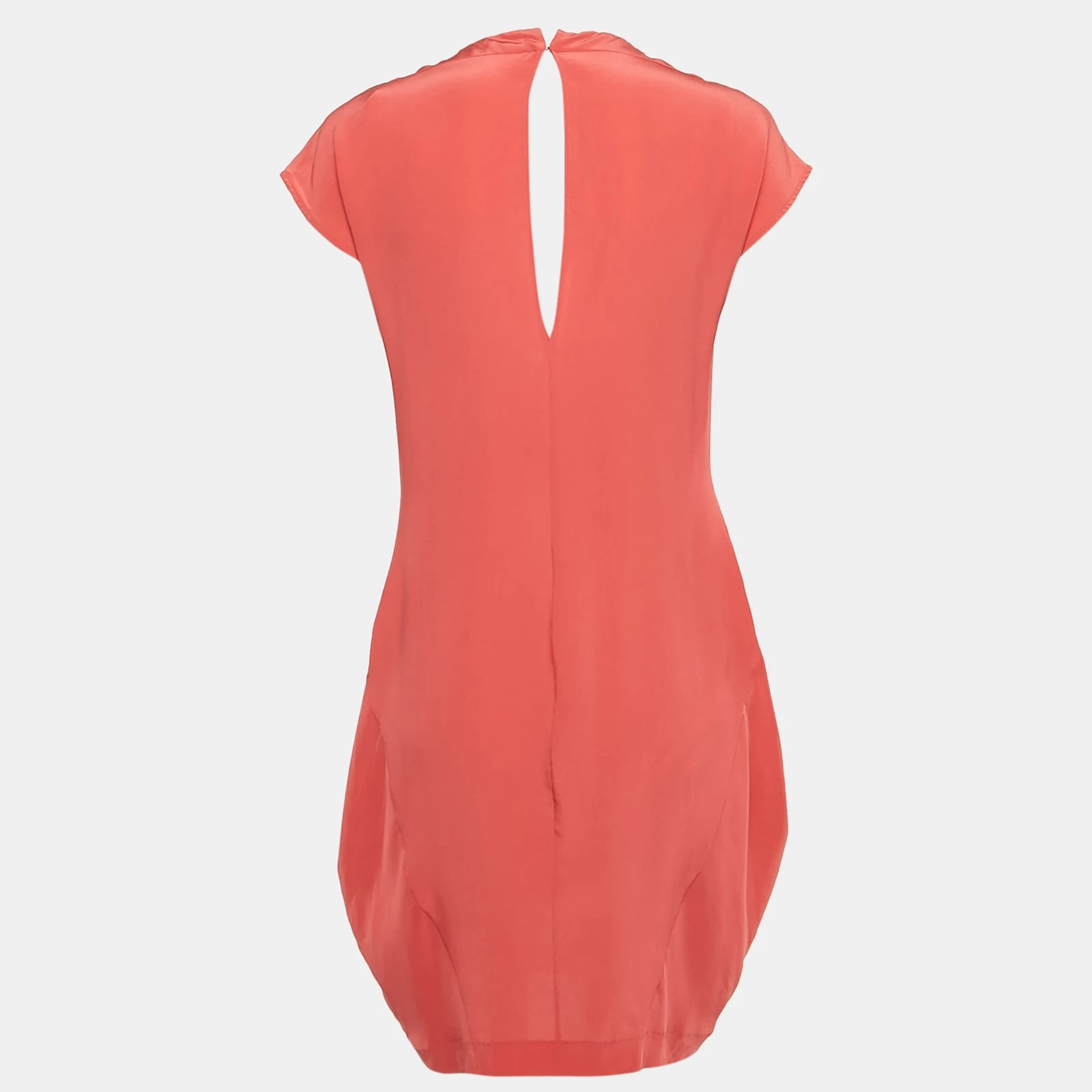 Mini Abito Miu Miu Rosa Seta Dettaglio Drappeggio M