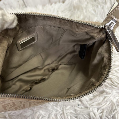 FENDI Zucca Zucchino Schultertasche braun Canvas Leder - Bild 14 von 19