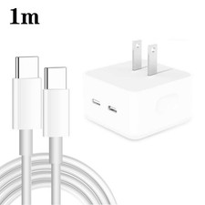 Chargeur USB-C Dual PD 35W avec câble Type-C inclus, prise USA