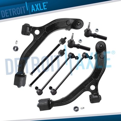 8pc Front Lower Control Arms Tie Rods Suspension Kit for Dodge Caravan Voyager