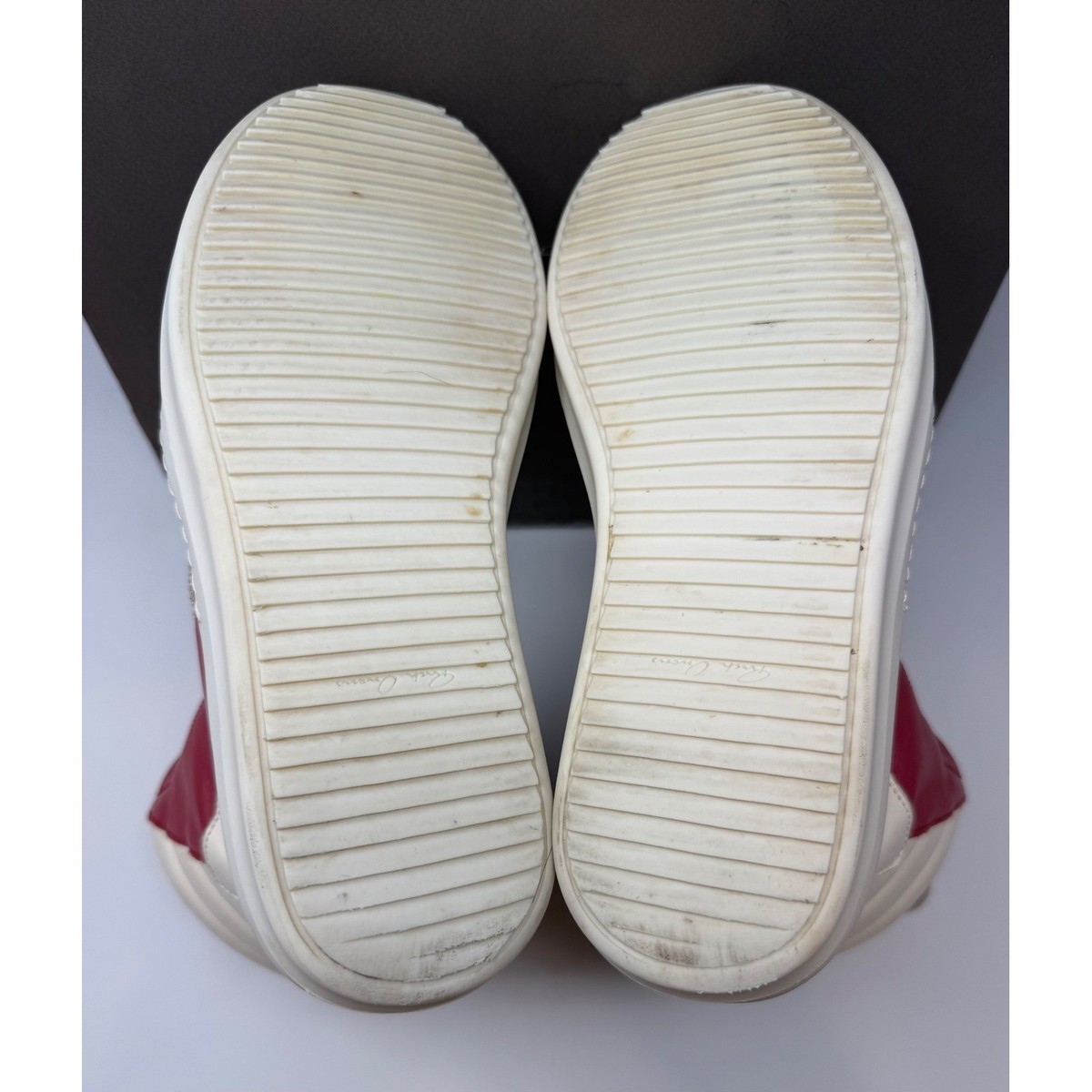 Rick Owens Geobasket Carnelian Red/Milk Sneaker Size 8 US 41 EU Rick Owens Rick Owens Carnelian Red Geobasket | Grailed main image 2