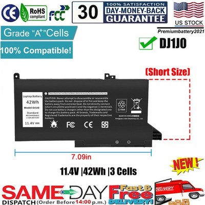  DJ1J0 Laptop Battery for Dell Latitude 12 7280 7290 13 7380 7390 14 7480 7490