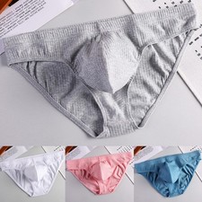 Mens Cotton Briefs Low Waist Breathable Underwear for Sports and Comfort