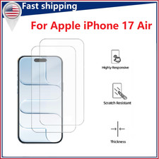 2 Pack For Apple iPhone 17 Air Tempered Glass Screen Protector Glass Film Cover