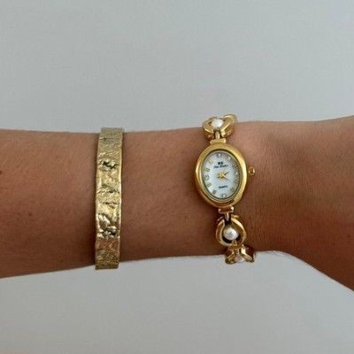 Unbranded Women's White and Gold Watch