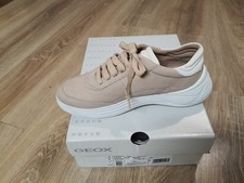 Geox Fluctis Damen Ledersneaker Altrosa/Weiß Gr. 38 - Neu + OVP + Etikett - 150€