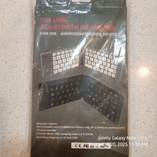 Portable Foldable Keyboard Wireless Bluetooth for PC Phone Ultra Slim Recharge