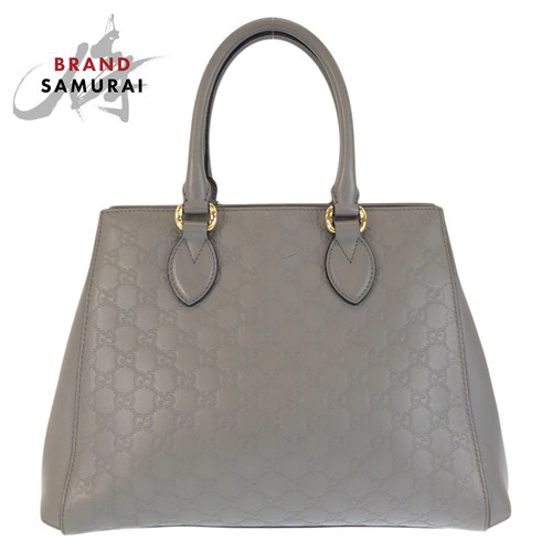 Gucci Gray Gold Hardware Leather 453704 Tote Bag Handbag Ladies 602524 Used