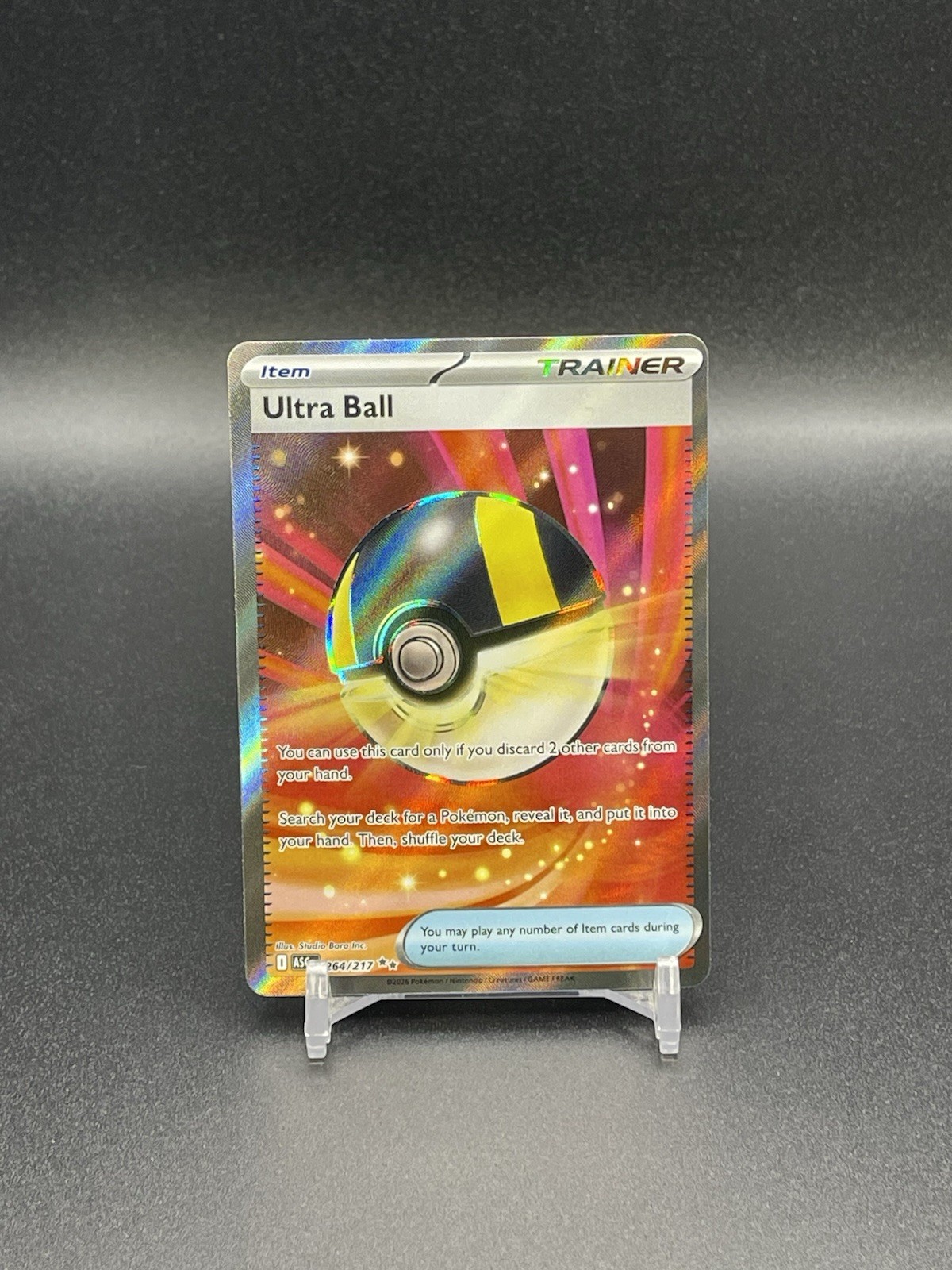 Ultra Ball Holo Ultra Rare Full Art 264/217 ME: Ascended Heroes NM Pokemon Card