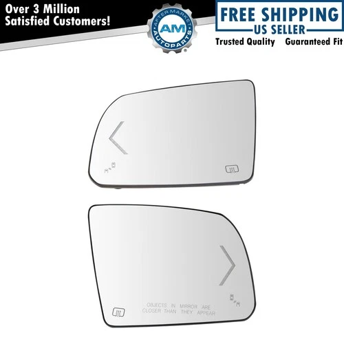 Mirror Glass Heated Turn Signal Blind Spot Detection Pair for Tundra