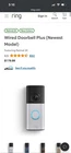 Ring Wired Doorbell Plus (2nd Gen) -2K Retinal Vision /3D Motion /Nickel Silver