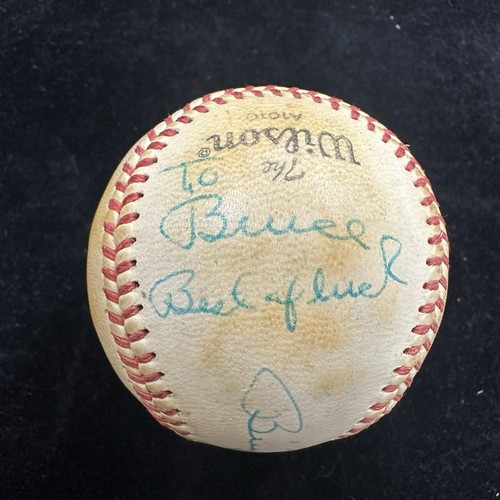 Billy Martin Rangers Personalized To Bruce Signed Baseball PSA/DNA LOA - Picture 2 of 5
