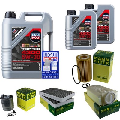 MANN-FILTER Inspektionspaket 7L Liqui Moly Top Tec 4300 5W-30 für Mercedes-Benz