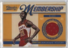2010 Panini Classics Classic Membership Materials /250 Dominique Wilkins HOF u0u
