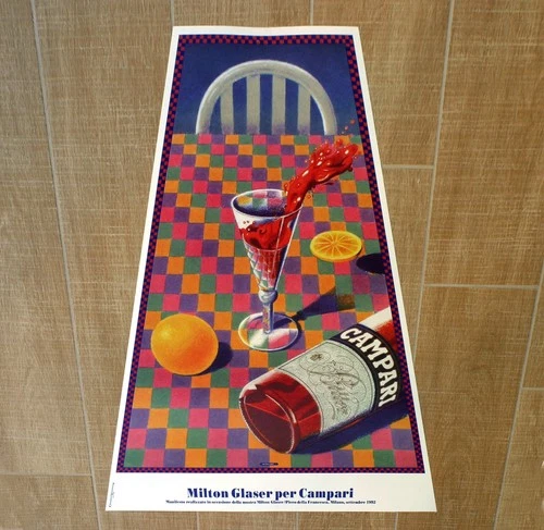 MILTON GLASER CAMPARI italian poster Alcoholic Liqueur Aperitif Spirit 1992 A15
