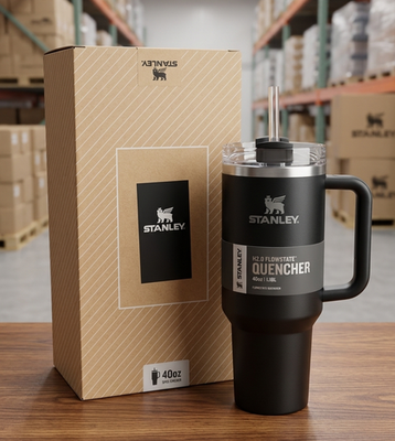 #ad Stanley Quencher H2.0 FlowState 40oz Tumbler Black $31.99