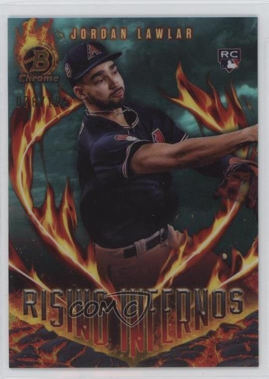 2024 Bowman Rising Infernos Aqua Refractor 76/125 Jordan Lawlar #RI-3 1ek2