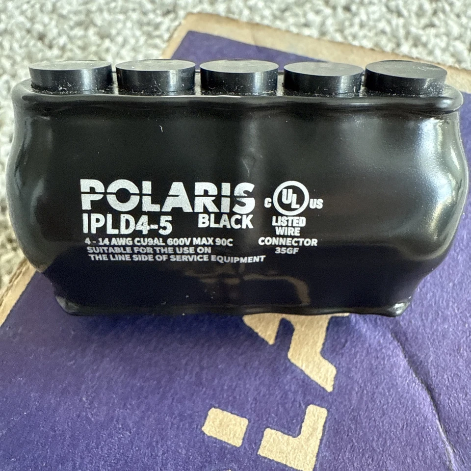 One box (6) Polaris IPLD4-5 Wire Connector, Insulated Five Port, 14 - 4 AWG. - Image 4 of 4