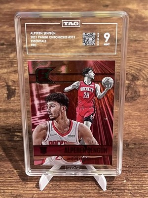 2021-22 Panini Chronicles - Essentials Alperen Sengun #313 Red /149 (RC) TAG 9