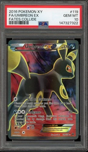 Pokemon Umbreon EX XY Fates Collide Full Art #119 PSA 10 Gem Mint