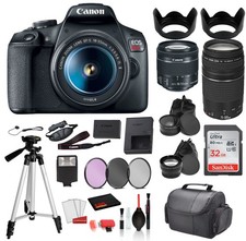 Canon EOS Rebel T7 Digital SLR Camera with 18-55mm Lens and EF 73-300mm
